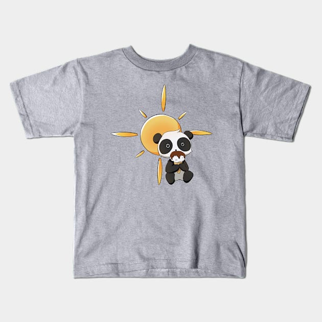 Summer Panda Kids T-Shirt by Mellerz